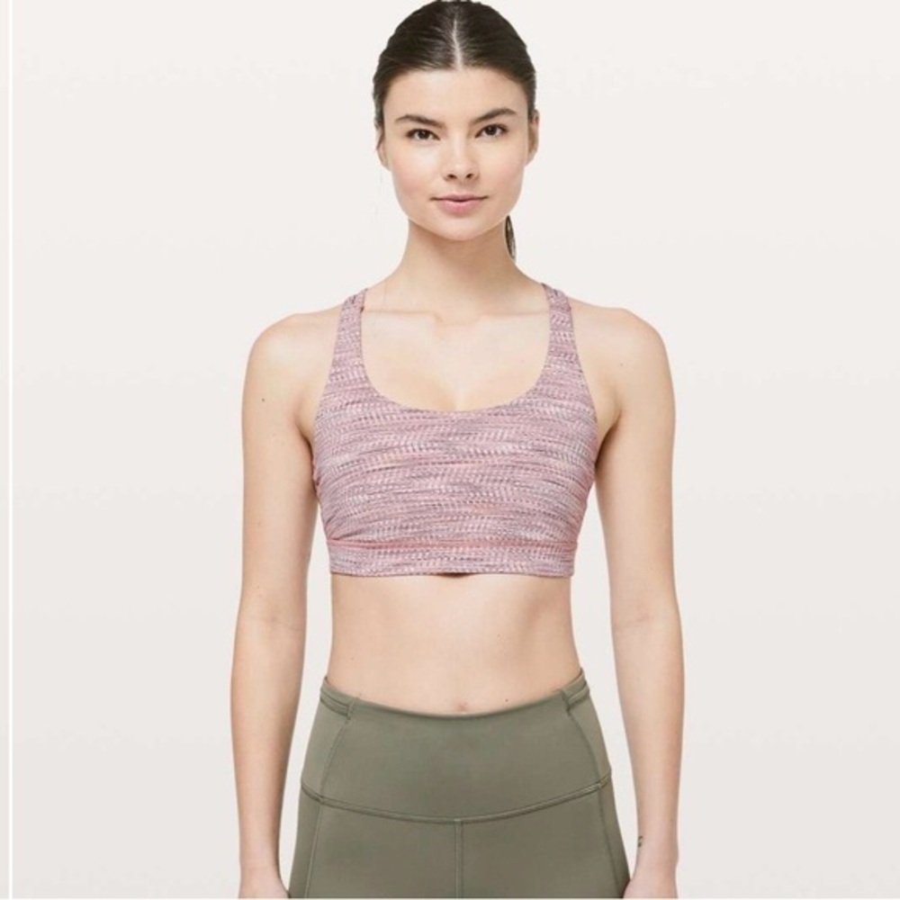 Lululemon Energy Bra Arrow Jacquard Antique Bark‎ Copper Coil size 8